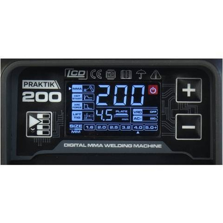Spawarka inwertorowa PRAKTIK 200 LCD SYNERGY 