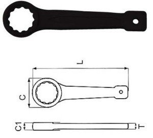 Klucz oczkowy udarowy 34mm    W72134