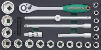 Kpl. 23szt. narzędzi 1/2" z nasadkami 6-kt. we wkładce EVA S04H4123KV