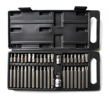ZESTAW BITÓW torx 30/75mm 2 nasadki 40el