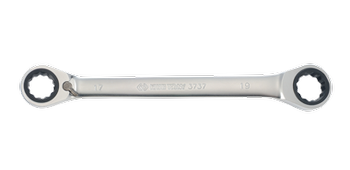 KLUCZ OCZKOWY DWUSTRONNY Z GRZECHOTKĄ DWUKIERUNKOWĄ 72 ZĘBY  16mm x 18mm