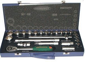 Kpl. kluczy nasadowych 1/2" 12-kt. 25szt. S04H4925S