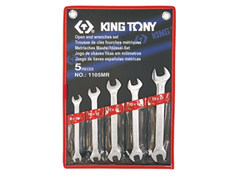 ZESTAW KLUCZY PŁASKICH  5cz.  8 - 17mm,  ETUI