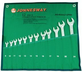 Kpl. kluczy płasko-oczkowych 12kt. długich 12szt. W264212PRS