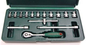 Kpl. kluczy nasadowych 1/4" 15szt. S04H2715S