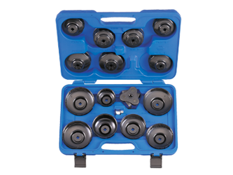 KPL. KLUCZY NASADOWYCH 3/8" DO FILTRÓW OLEJU 16 cz. W WALIZCE PLAST.