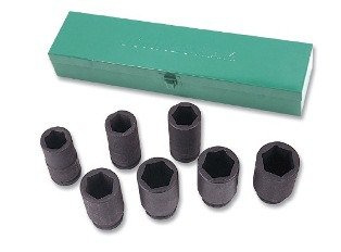 Kpl. nasadek udarowych długich 3/4" 7szt. S03AD6307S