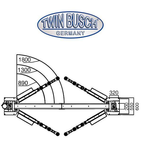 Podnośnik Dwukolumnowy TW 250 B4.5 Heavy-Line