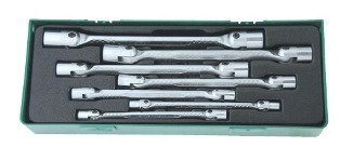 Kpl. kluczy nasadowo-przegubowych z wkł. plast. W43A107SP