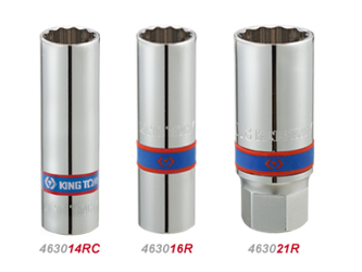 NASADKA DO ŚWIEC 1/2'' 21mm x 68mm 12-kąt. CHROM, WKŁADKA GUMOWA