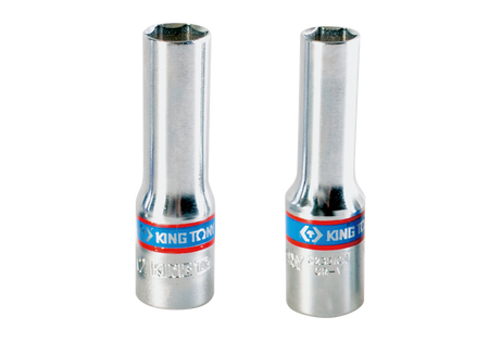 NASADKA DŁUGA CIENKOŚCIENNA 3/8''  10mm x 65mm  6-kąt,  DO ŚWIEC ŻAROWYCH, CHROM