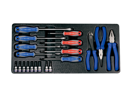 KPL. 20 CZ. WKRĘTAKI + NASADKI 3/8" HEX H3 - H12, TORX T30, T40 + SZCZYPCE, WKŁAD DO SKRZYNKI
