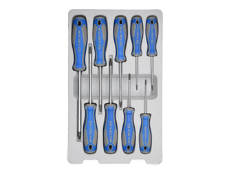 ZESTAW WKRĘTAKÓW 9 cz. TORX Z OTWOREM T8, T9, T10, T15, T20, T25, T27, T30, T40