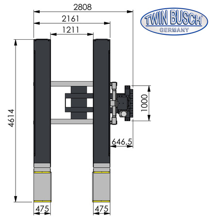Podnośnik Parkingowy Jednokolumnowy Twin Busch  TW 127P-G GREY-Line (2,7t)