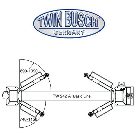 Podnośnik Dwukolumnowy Twin Busch TW 242 A