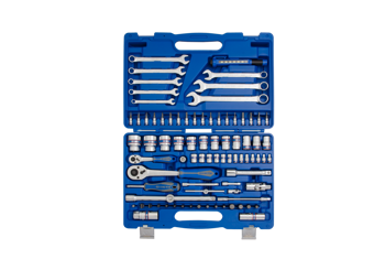 ZESTAW NASADEK 1/4"+1/2" 83cz.4 -32mm 6-kąt. Z AKCESORIAMI, CHROM+NARZĘDZIA UNIWERSALNE W WALIZCE PLAST.
