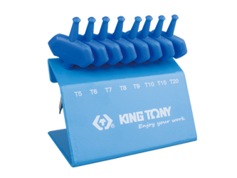 ZESTAW IMBUSÓW  Z  UCHWYTEM "T"  8szt.  1153A TORX T5 - T20, STOJAK