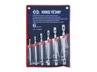 ZESTAW KLUCZY NASADOWYCH PRZEGUBOWYCH 6cz. 8 - 19mm
