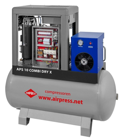 Airpress Kompresor śrubowy 10 bar 10 KM 920 l/min 500 l APS 10 Combi Dry X