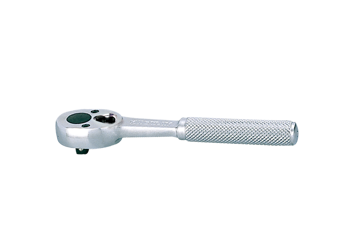 GRZECHOTKA UCHYLNA 1/4" 24 ZĘBY 130mm CHROM, UCHWYT MOLETOWANY, BLOKADA