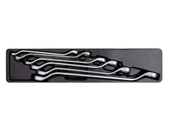 ZESTAW KLUCZY  OCZKOWYCH  ODGIĘTYCH  45°  6cz.  8 - 24mm, WKŁAD DO SKRZYNKI 87402