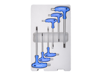 ZESTAW IMBUSÓW  Z  UCHWYTEM ''L''  6szt.  1163  -  TORX / TORX  Z  OTWOREM  T10 - T40,  KARTON