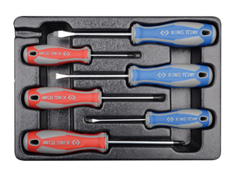 ZESTAW WKRĘTAKÓW  6 cz. KRZYŻAK  No.0 x 60,  No.1 x 80,  No.2 x 100, PŁASKIE  3 x 75,  5,5 x 100,  6,5 x 150, WKŁAD DO WÓZKA