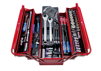 SKRZYNKA ROZCIĄGANA 87408 Z ZESTAWEM NARZĘDZI 77cz.