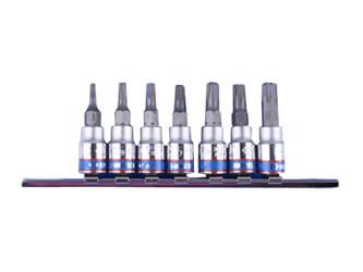 ZESTAW NASADEK 1/4" TORX Z OTWOREM 7 szt., 2037 T10 - T40, BLISTER