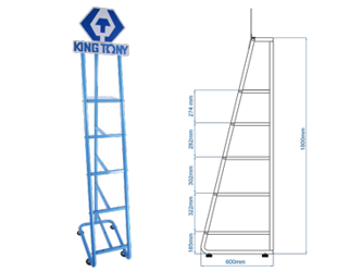 REGAŁ EKSPOZYCYJNY ''KING-TONY'' DO IMADEŁ, 400x600x2070mm