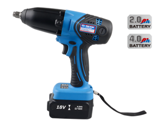 AKUMULATOROWY KLUCZ UDAROWY 1/2" 850Nm + 2 BATERIE LITOWO-JONOWE 18V