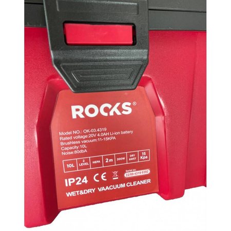 20v Aq-One Odkurzacz Przenośny, Dry&Wet 100-200w-10l-Hepa, 4ah, Bmc