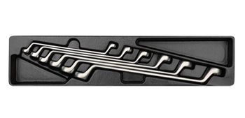 ZESTAW KLUCZY OCZKOWYCH ODGIĘTYCH 75O 6cz. 8 - 19mm, WKŁAD DO SKRZYNKI 87402