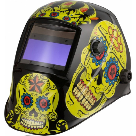 Przyłbica automatyczna APS-510G FLOWER SKULL