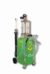 Pneumatyczna wysysarka oleju na zbiorniku 80l ze zbiornikiem kontrolnym 8l
