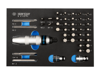 WKRĘTAK  UDAROWY + BITY 5/16''   43cz., WKŁAD Z PIANKI DO WÓZKA