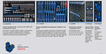 ZESTAW 196CZ. NARZĘDZI DO WÓZKA KINGTONY (WKŁADY Z PIANKI)