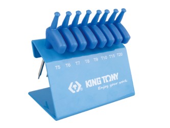 ZESTAW IMBUSÓW Z UCHWYTEM "L" 8szt. 1163A - TORX T5 - T20, STOJAK