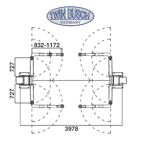 Podnośnik Dwukolumnowy TW 250W-G Heavy Line 5.0t GREY-Line