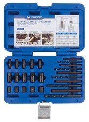 ZESTAW WIERTEŁ I KLUCZY DO USZKODZONYCH ŚRUB, 25 SZT.