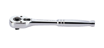 GRZECHOTKA Z PRZYCISKIEM 3/8'' 32 ZĘBY 200mm CHROM, UCHWYT POLEROWANY