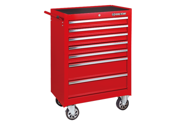 WÓZEK  WARSZTATOWY  7  SZUFLAD  (BEZ  NARZĘDZI) - CZERWONY