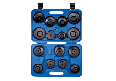 KPL. KLUCZY NASADOWYCH 3/8" DO FILTRÓW OLEJU 16 cz. W WALIZCE PLAST.