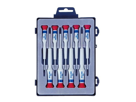 ZESTAW WKRĘTAKÓW PRECYZYJNYCH  9cz.PŁASKIE 0,8- 4,0x 40mm, PUDEŁKO PLAST,BLISTER