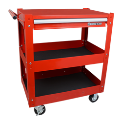 WÓZEK  WARSZTATOWY  1  SZUFLADA,  BLAT  ROBOCZY,  2 PÓŁKI  (BEZ  NARZĘDZI) - CZERWONY, PROWADNICE  ŁOŻYSKOWANE
