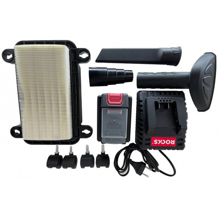 20v Aq-One Odkurzacz Przenośny, Dry&Wet 100-200w-10l-Hepa, 4ah, Bmc