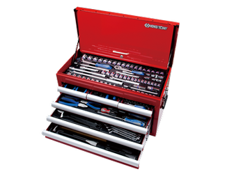 SKRZYNKA WARSZTATOWA 87411-6B Z ZESTAWEM NARZĘDZI 219cz.