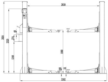 Podnośnik dwukolumnowy automat AMT 4T TL0002-230V