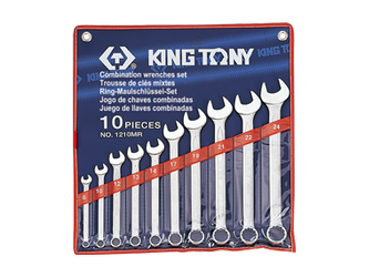 ZESTAW KLUCZY PŁASKO-OCZKOWYCH   10cz.  8  -24mm.  ETUI