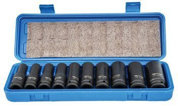Zestaw nasadek udarowych długich 1/2" - 10 szt.